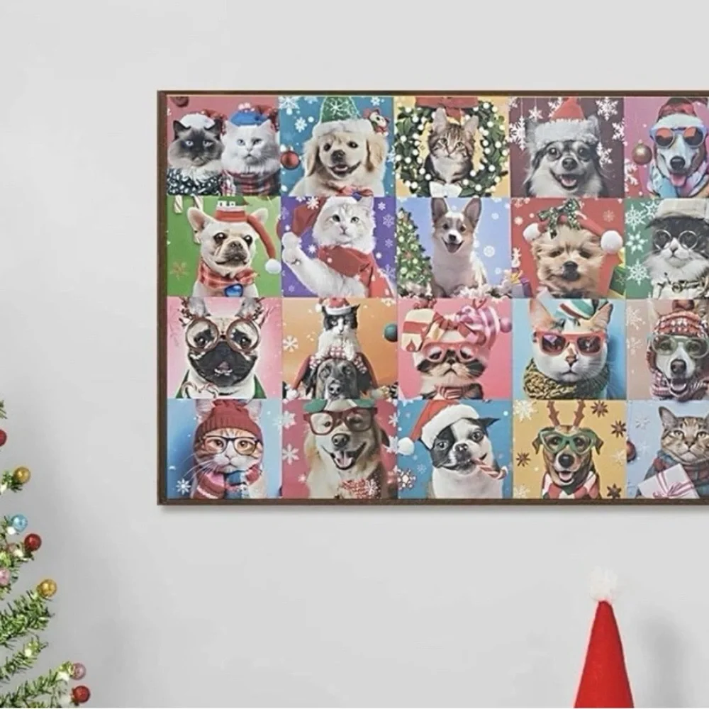 The Jigsaw Puzzle Advent Christmas Calendar Dogs & Cats 1008 pc - Picture 6 of 7